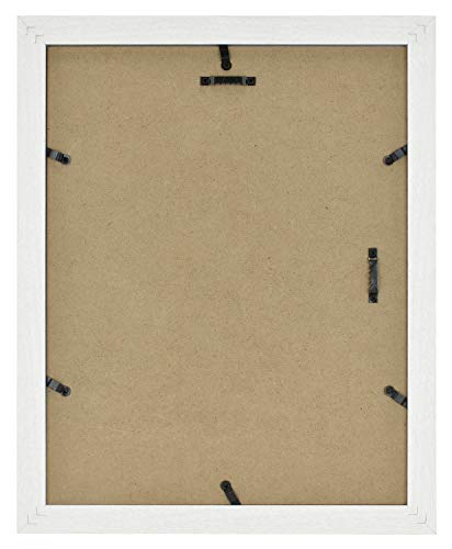 MCS Studio Gallery 11x14 Picture Frame White Woodgrain, Rectangle Photo Frame for Photos, Posters & Art Prints (2-Pack)