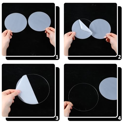 Image of 10 Pcs Clear Acrylic Circle Sheets 6 Inch Round Cake Disk Acrylic Sheet Blanks 1mm Round Panel Transparent Disc Ornaments for Cake Holders Coasters Picture Frame Painting DIY Crafts