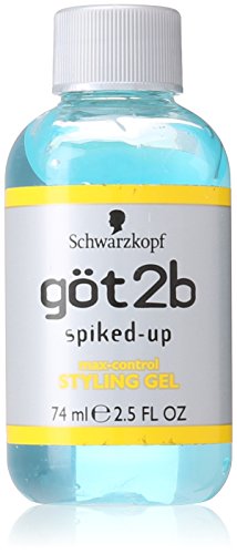 Got2b Spiked-Up Max-Control Styling Gel for Unisex, 2.5 Ounce