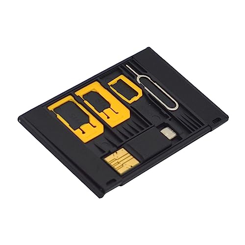 Mikikit Set 5 Adattatori Sim Nano a Micro OTG Compatibili Telefoni Kit Adattatore Sim Portatile in Materiale Resistente per Uso Pratico e Manutenzione