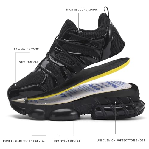 Image of Steel Toe Shoes for Men Women Composite Toe Safety Shoes | Wide,Indestructible,Lightweight,Comfortable Tennis sneakers