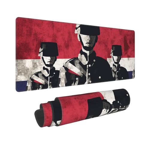 Tapis de souris de jeu grand format anti-effilochage avec base caoutchouc