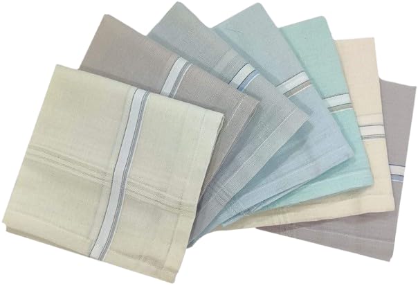 Handkerchief | Premium Cotton Men's Handkerchief | Hanky Set for Men | Hand Rumal for Boys | Plain Set of 6 | Multicolor | Size 48 * 48-picture-45