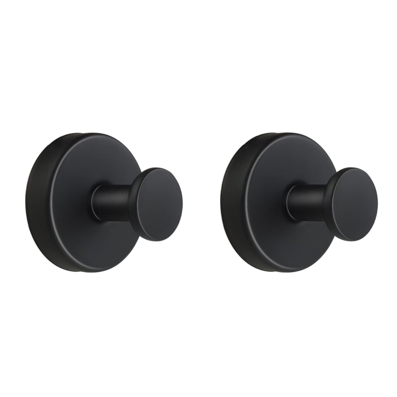 Ganci Senza forare - 2 ganci a ventosa in acciaio inox con ventose. Appendi accappatoio bagno, strofinacci cucina, ventose con gancio per bagno, cucina, ufficio (Nero)
