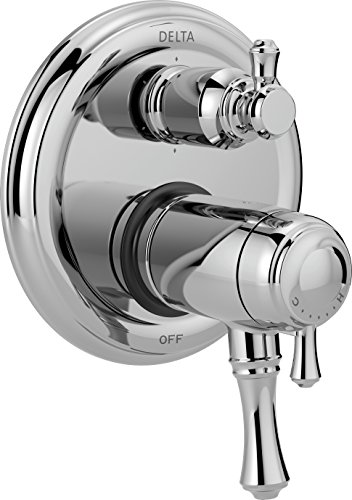 DELTA FAUCET T27T997, Chrome Cassidy Traditional TempAssure 17T Series Valve Trim with 6-Setting Integrated Diverter