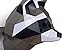 Raccoon Trophy Paper Sculpture,Pre-cut DIY Papercraft Kit,Handmade Wide Animal Figurine,Grey Color,Low Poly Wall Decor,All Accessories Included