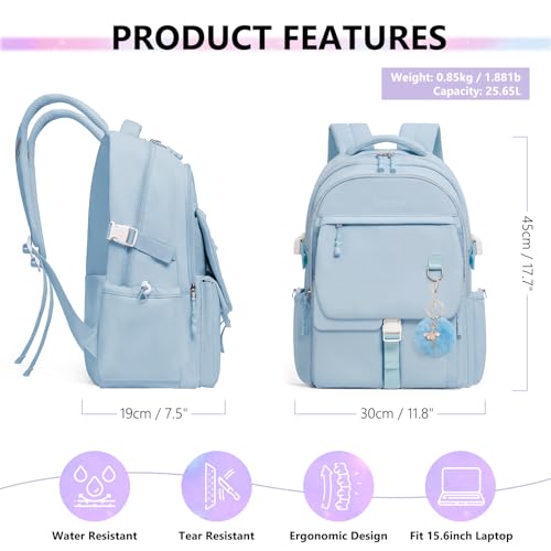 Kids Backpack for Girls - High School College Backpack for Teen Girls with 15.6 Laptop Compartment Back to School2
