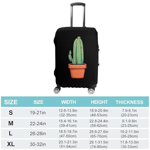 Cactus Travel Luggage Cover Washable Suitcase Protector Baggage Covers for Women Men M2