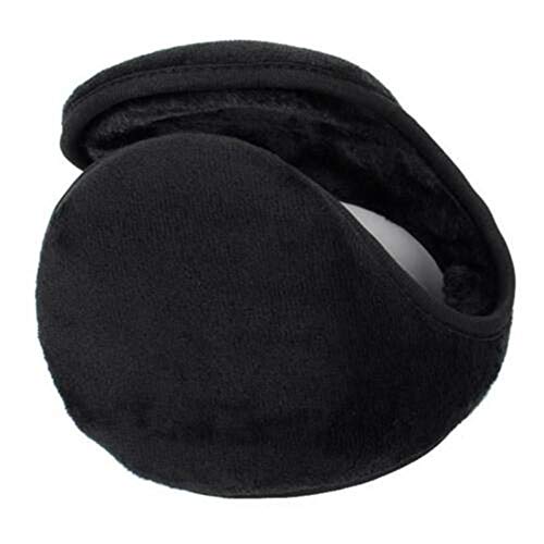 Lankater Ear Muffs Für Männer Frauen Winter-ohr-wärmer Hinter Den-kopf-art-ohr-abdeckungen Für Kaltes Wetter Schwarz-weicher Plüsch-ohrenschützer (schwarz)