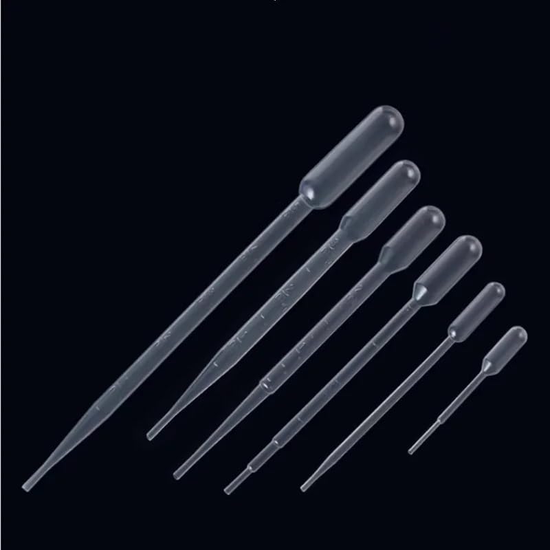 1000Pcs 500Pcs 100Pcs Lab 0.2ml 0.5ml 1ml 2ml 3ml 5ml 10ml Plastic Pasteur Pipette Transfering Dropper for School Experiment(0.2ml 1000pcs)