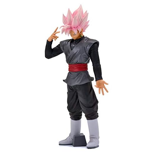 Figura Statua 28cm SON GOKU BLACK Super Saiyan ROSA da DRAGONBALL Z - Serie GRANDISTA Resolution Of Soldiers BANPRESTO