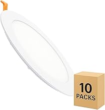 LEDKIA LIGHTING Pack of 10 LED Downlights 15 W Circular Spotlights LED Recessed Ceiling Hole Diameter 170 mm 4000 K Natural White