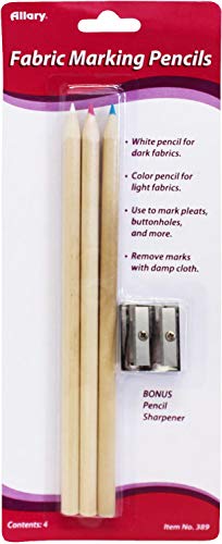 Allary Fabric Marking Pencils 3/Pkg-W/Sharpener