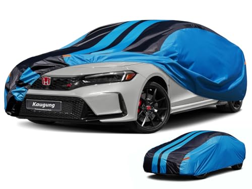 Image of Kaugung Car Cover Waterproof Custom Fit Honda Civic (1995-2025), Full Exterior Cover for Automobiles Lightweight Resistant Outdoor SunUV Rain Dust Snow Wind Protection.