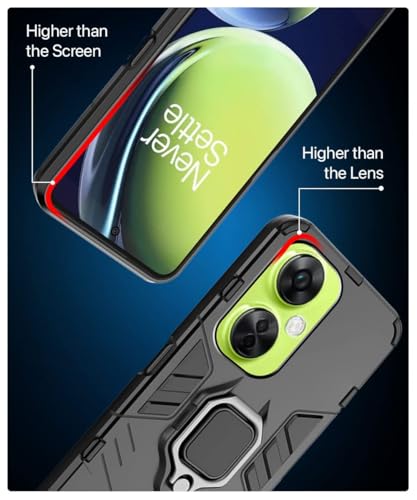 Image of AIBEX Armor Back Cover Compatible for OnePlus Nord CE 3 Lite 5G| Rugged Shockproof Case with Ring Holder & Kickstand | Military-Grade Protection | Magnetic Car Mount Compatible