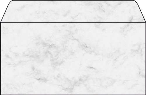 Enveloppe DL marbre gris lot de 50 pour courriers élégants