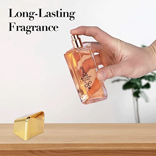 Novoglow 1 Billion- Eau De Toilette Spray Perfume, Fragrance For Men- Daywear, Casual Daily Cologne Set With Deluxe Suede Pouch- 3.4 Oz Bottle- Ideal Edt Beauty Gift For Birthday, Anniversary #TOP7