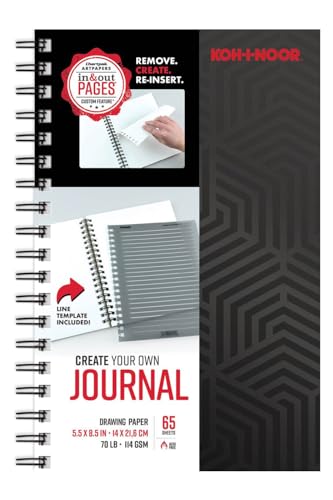 Journal ligné Koh-I-Noor avec modèle de traçage pour carnet de notes