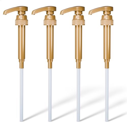4 Pcs Coffee Syrup Pump Dispenser - Works as Skinny and...