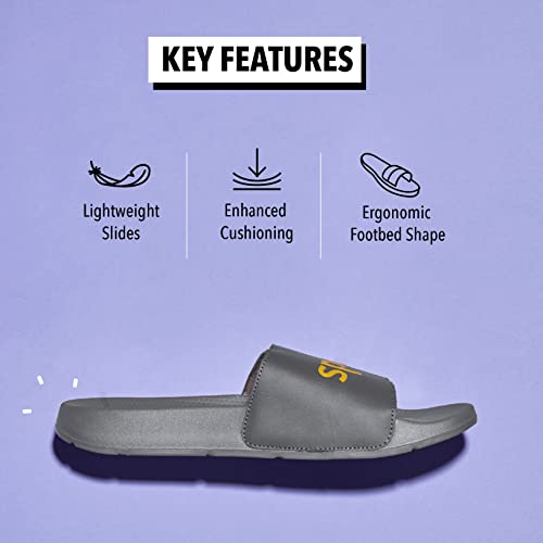 Image of CULT CultSport | Locomo Grey Men Slides | Lightweight | Enhanced Cushioning