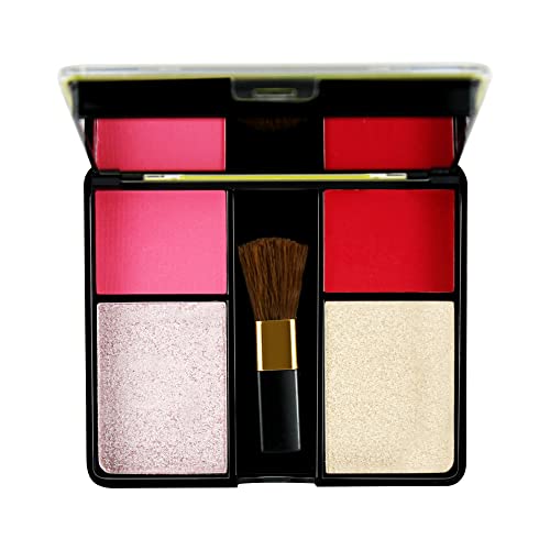 Mars 12 Eyeshadow+2 Highlighter+ 2 Blusher+ 1 Brush Pastel Makeup palette Multicolor 9271A-1 - Image 4