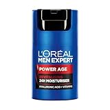 L'ORÉAL PARIS - Men Expert Power Age Crema Hidratante Anti-Edad 24H con Ácido Hialurónico, 50ml, Reafirma, Refuerza y Revitaliza la Piel