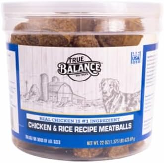 True Balance 22 Oz Chicken & Rice Meatball Dog Treats - Pack of (1)