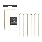 Belmont Gold Cocktail Pick Set by Viski - Stainless Steel Cocktail Picks, Gold Plated Finish (6 in., Set of 6)