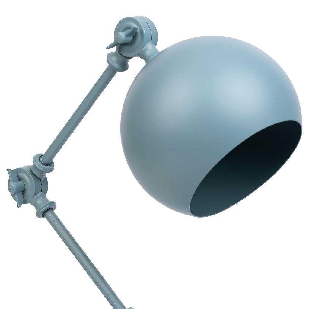 Lámpara flexo di mesa di metallo grigio 26x15x60
