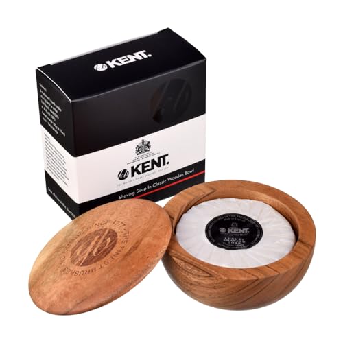 Jabón de barba de lujo y cuenco de madera - Kent