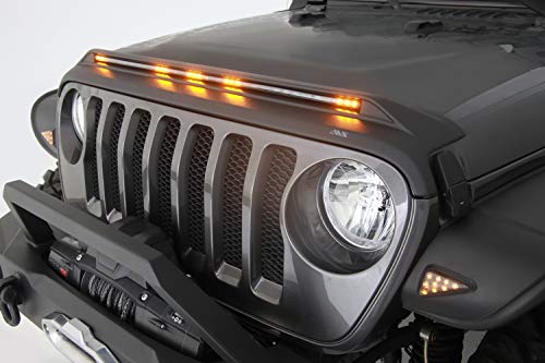 Auto Ventshade AVS 753156 Aeroskin LightShield Hood Protector for 2022-2021 Jeep Gladiator, 2018-2021 Jeep Wrangler JL, 2 & 4 Door, Black