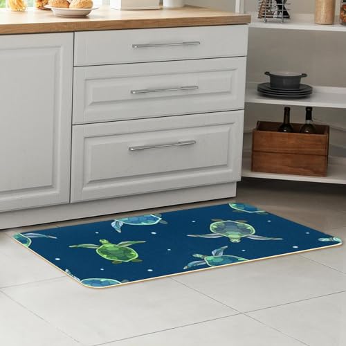 Tapete de cocina de 2 piezas lavable y absorbente para pasillo y lavado 7