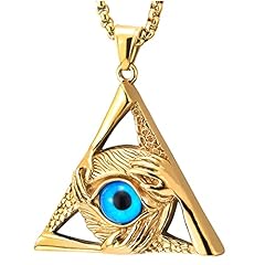 B-Metal Color:Gold; Blue Evil Eye