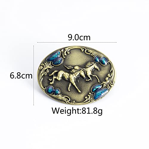 Western Belt, Horse Buckle Leather Belt for Men4