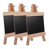 SAFIGLE 3 piezas Pizarra de Madera con Caballete Superficie Borrable Reutilizable para Menús y Señalización Cocina Bar Oficina y Bodas de Unidades