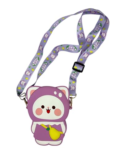 Cute Crossbody Bag with Design, Cartoon Purse with Decorative Lanyard
