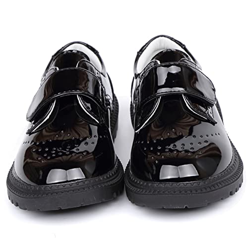 Dadawen Boy's Girl's Classic School Uniform Comfort Oxford Dress Shoes Loafer Flats (Toddler/Little Kid/Big Kid) Black Us Size 9.5 M Toddler #TOP4