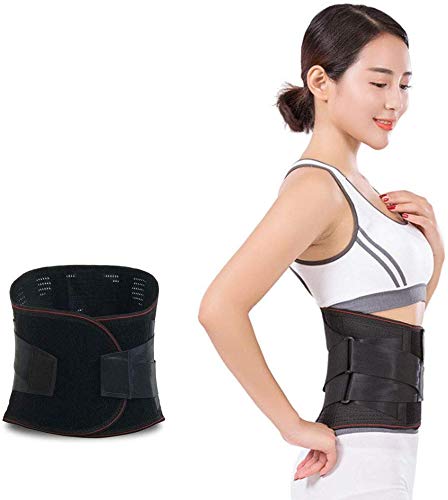 Lendenwirbelsäulenbandage und -stütze, Unisex-Gürtel, selbsterhitzender Magnet, verstellbar, Prävention von Verletzungen - leicht und