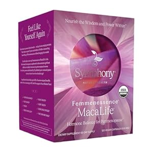 Femmenessence® MacaLife® – Clinically Proven Perimenopausal Organic Vegan Supplement for Natural Hormone Balance, Symptom Relief, Heart & Mood Support (120 Capsules, 60 Day Supply)