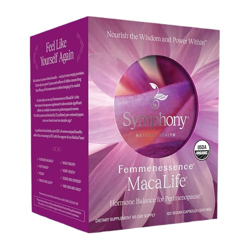Foto de Femmenessence MacaLife - Clínicamente probado para la perimenopausia, suplementos naturales de equilibrio hormonal para mujeres, alivio de sofocos, sudores nocturnos, cambios de humor, sequedad, 120 (imagen 8)