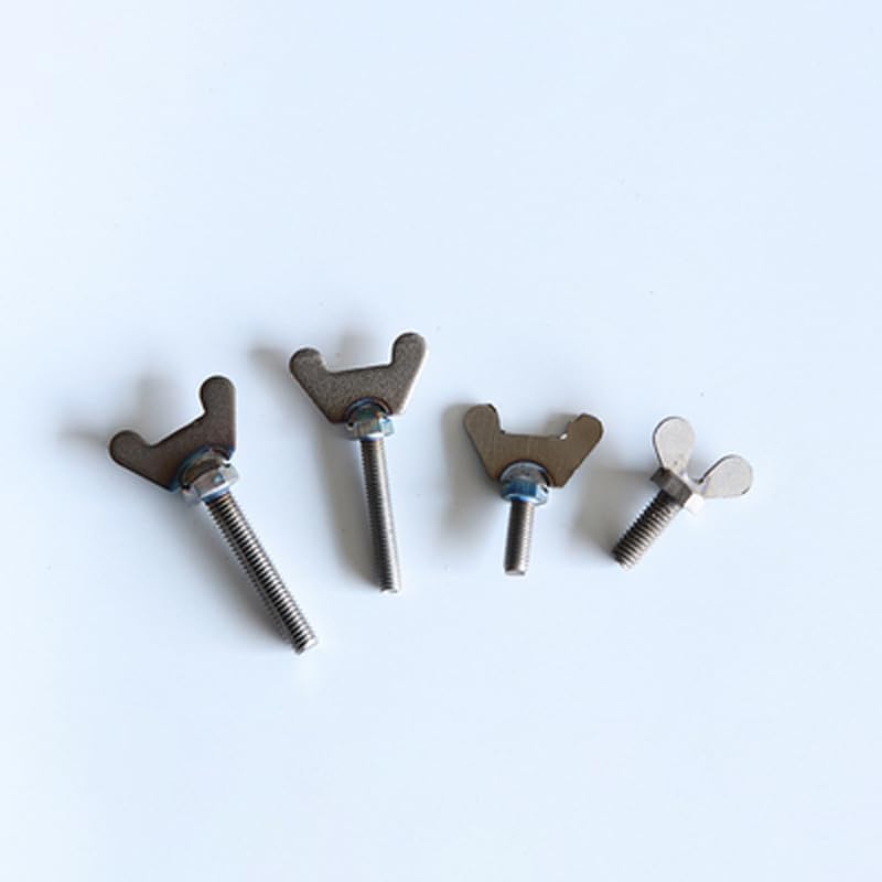 2PCS Thumb Butterfly Screw Shofar Bolts M5 Pure titanium 10-30mm Length - (Size: M5x20mm)