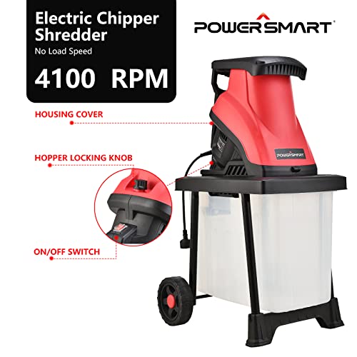 Powersmart 15-Amp Electric Garden Chipper With Safety Locking Knob #TOP2