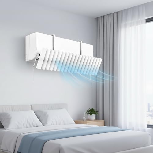 Déflecteur de climatiseur mural blanc avec persiennes réglables - 3