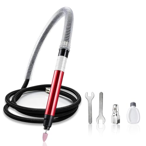 Candeon Micro Stabschleifer Mini Druckluft Stabschleifer Druckluftschleifer 65000 U/Min Luftschleifer Geradschleifer Bleistiftschleifer Pneumatisches Schleifmaschinen Zum Reinigen Schneiden Polieren