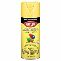 Krylon K05541007 COLORmaxx Spray Paint and Primer for Indoor/Outdoor Use, Gloss Sun Yellow, 12 Ounce (Pack of 1)