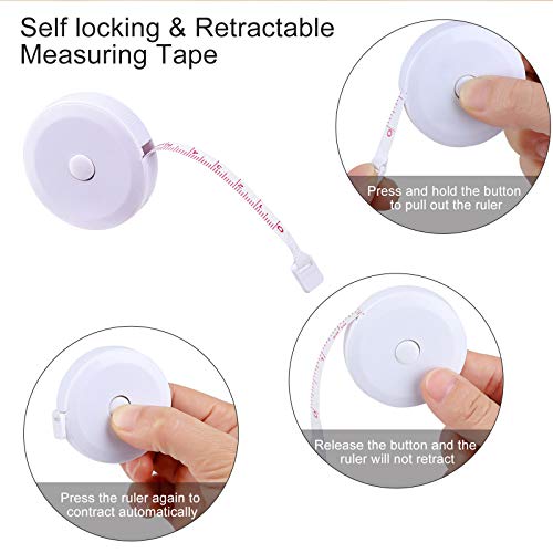 12 Pack Soft Retractable Measuring Tape - Tape Measure For Body Measuring Metric Tape Measure Double Scale Soft Tape Measure For Body Fabric Sewing Tailor Cloth Knitting Home Craft Measurements #TOP3
