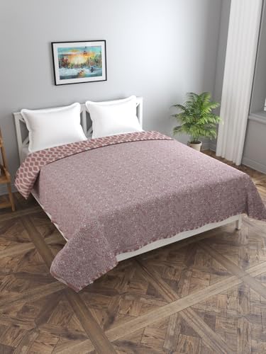 Image of Florida Cotton Double Bed All Season Reversible AC Dohar (Maroon, 220x240 CM)
