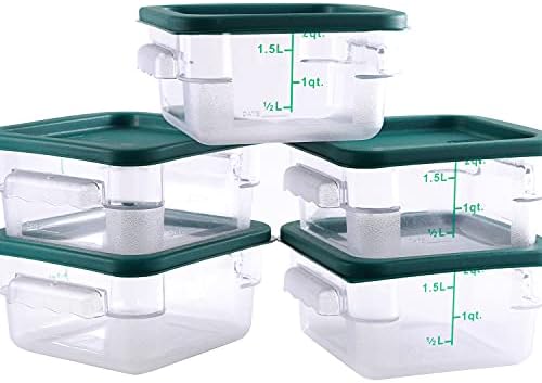 Amazon.com: Jiwins 5 Pack Food Storage With Lid for Kitchen Pantry ...