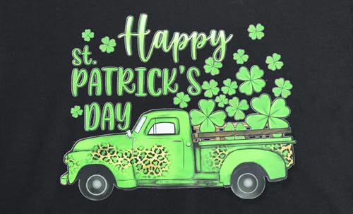 Mud Kingdom Boys St. Patrick's Day T-Shirt Short Sleeve Girls Crewneck Lucky Clover Cartoon Printing Tee4