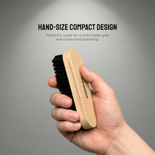 Image of Sneakare Leather Shoe Care Brush with Natural Wood Handle & Nylon Bristles